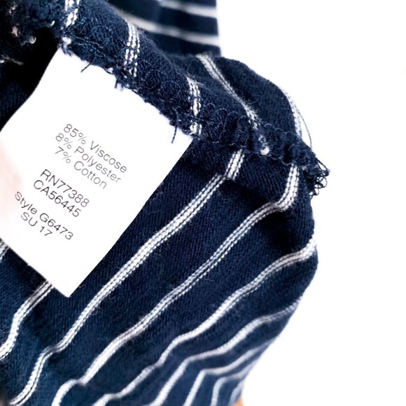 madewell sleeveless dress navy blue + white stripe - Picture 6 of 6